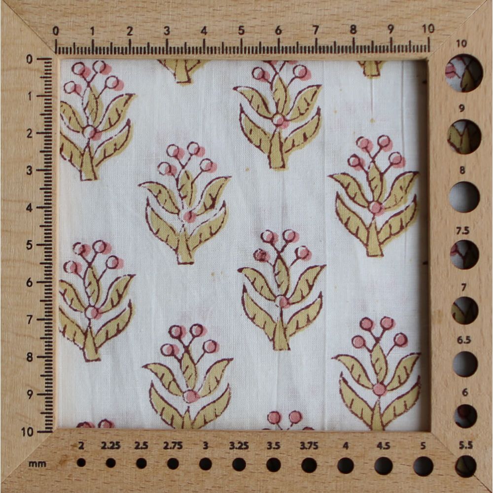 Madhavi B - Tissu indien en coton imprimé main Hand Block