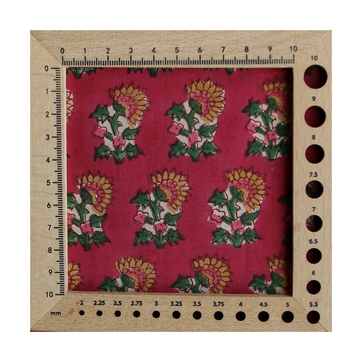 Sharmila B - Tissu indien en coton imprimé main Hand Block