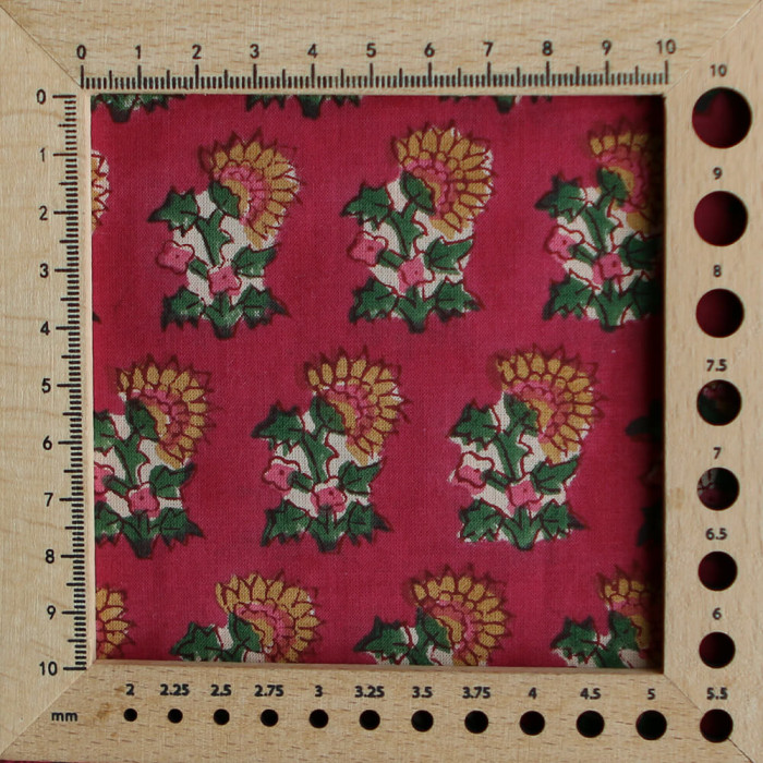 Sharmila B - Tissu indien en coton imprimé main Hand Block