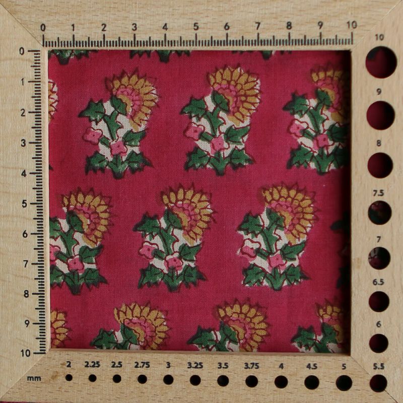 Sharmila B - Tissu indien en coton imprimé main Hand Block