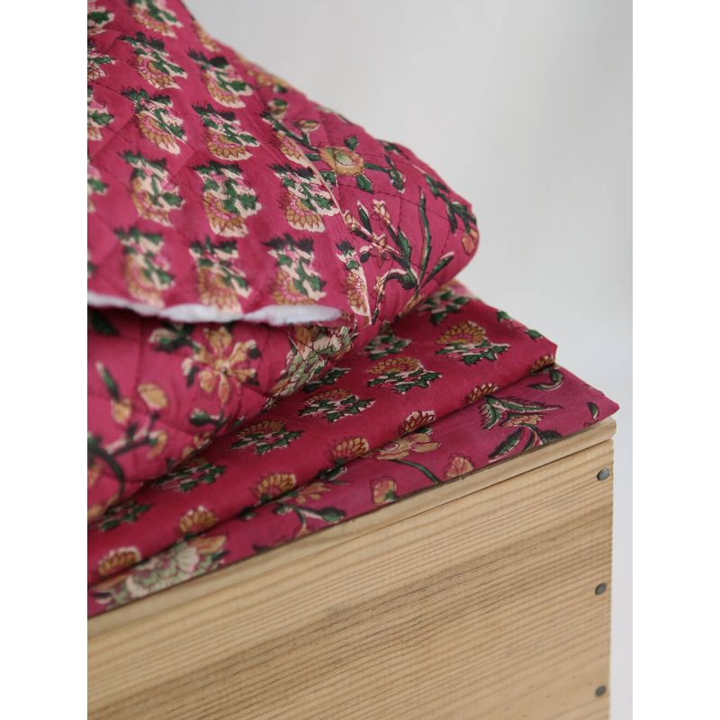 Sharmila - Tissu indien matelassé double face coton hand block largeur 100cm
