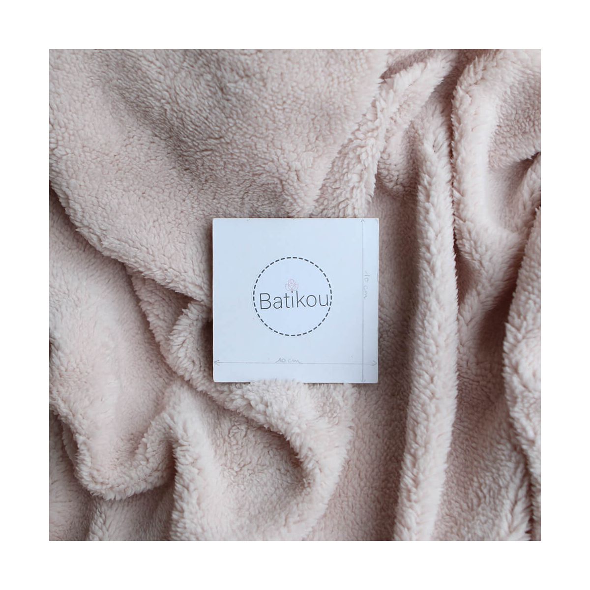 Teddy / moumoute bouclé coloris rose poudré