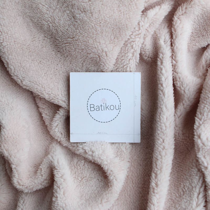 Teddy / moumoute bouclé coloris rose poudré