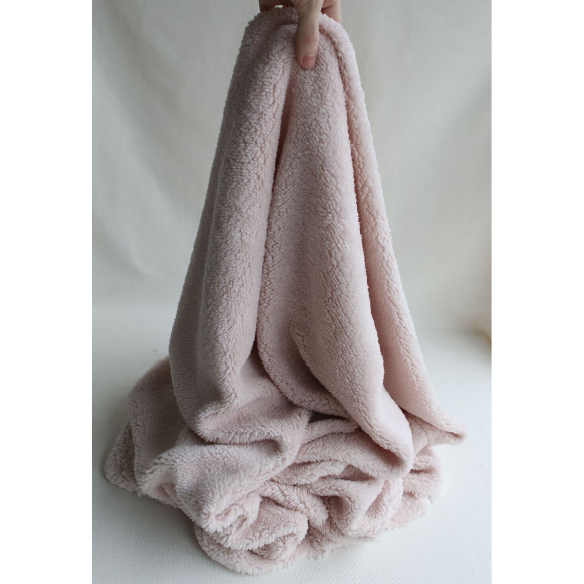 Teddy / moumoute bouclé coloris rose poudré