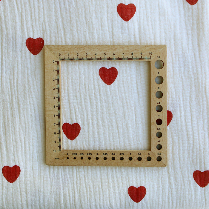 copy of Manou - Double gaze de coton BIO exclusif écru à motif coeurs