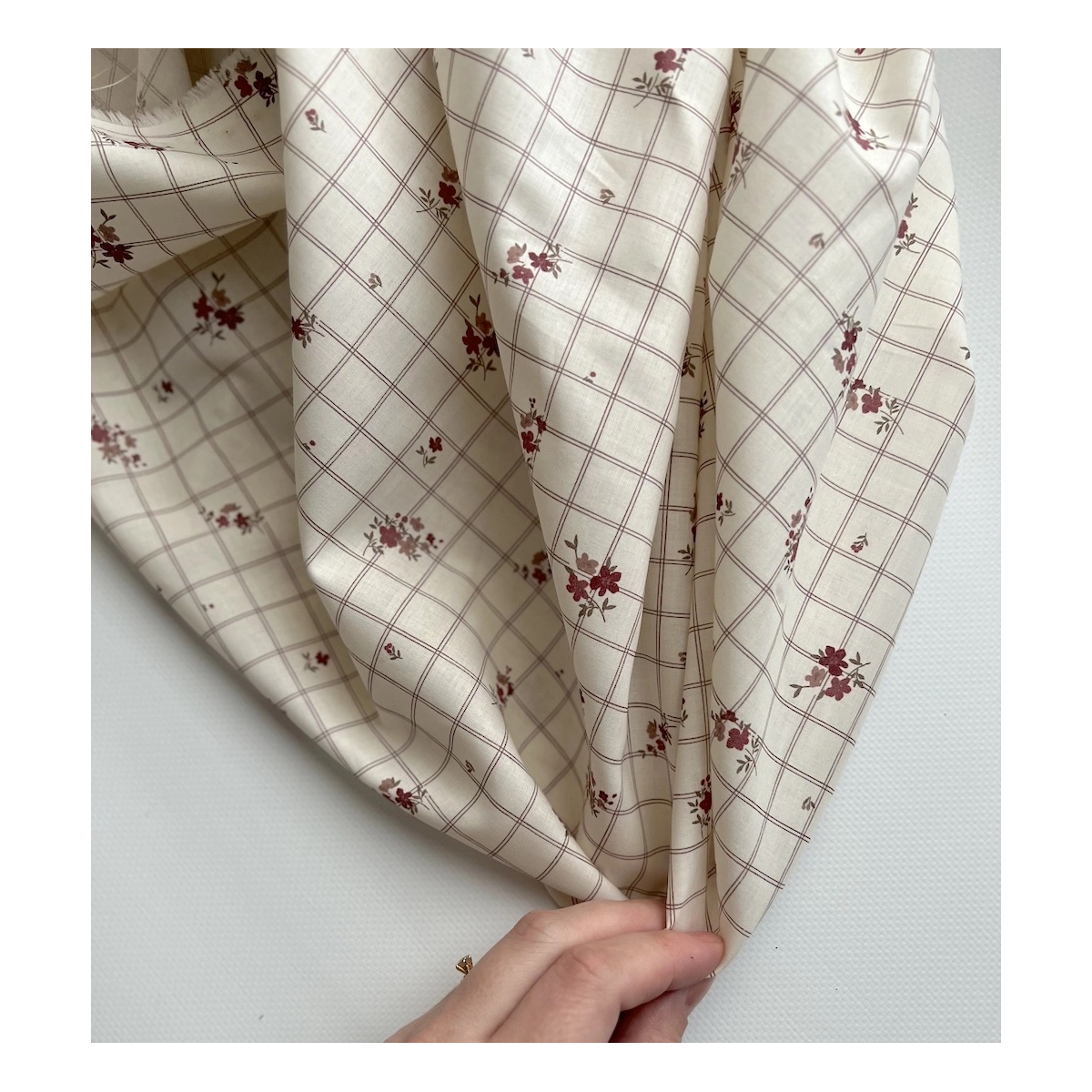 Laure - Batiste de coton Silkyne BIO imprimé exclusif Tissus issus de l'agriculture biologique  - 2