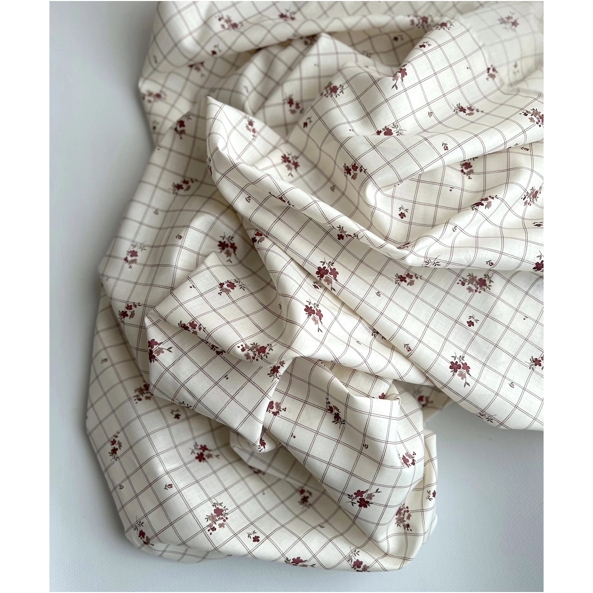 Laure - Batiste de coton Silkyne BIO imprimé exclusif Tissus issus de l'agriculture biologique  - 6