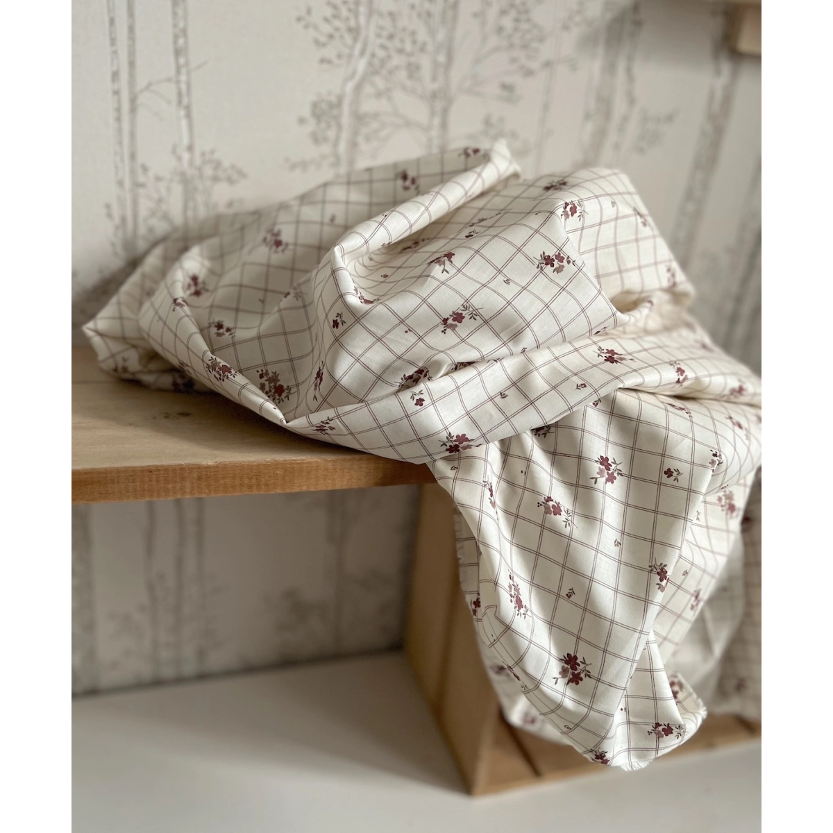 Laure - Batiste de coton Silkyne BIO imprimé exclusif Tissus issus de l'agriculture biologique  - 8