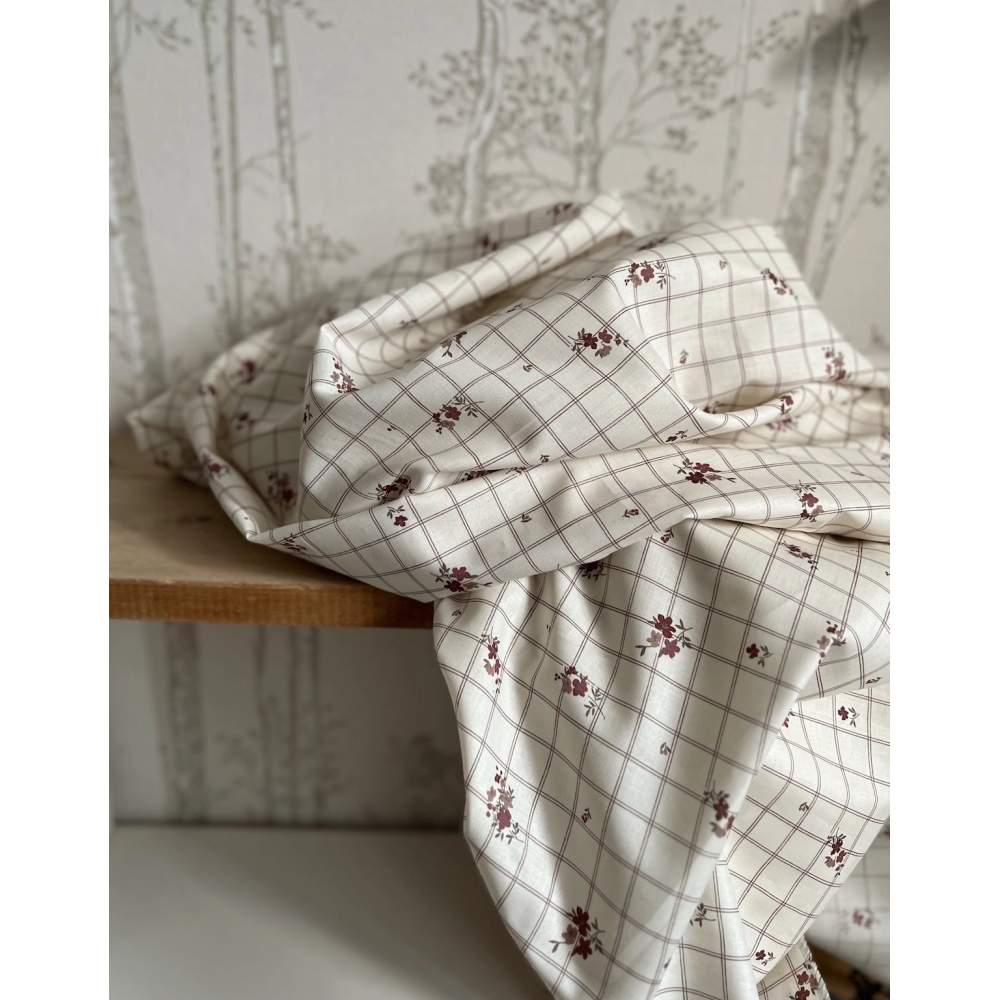 Laure - Batiste de coton Silkyne BIO imprimé exclusif Tissus issus de l'agriculture biologique  - 9