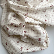 Laure - Batiste de coton Silkyne BIO imprimé exclusif Tissus issus de l'agriculture biologique  - 1