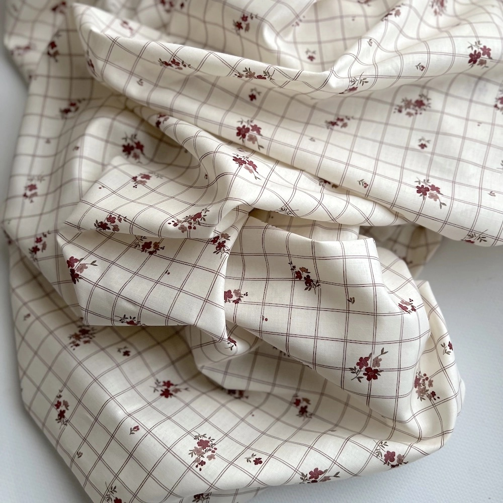 Laure - Batiste de coton Silkyne BIO imprimé exclusif Tissus issus de l'agriculture biologique  - 1