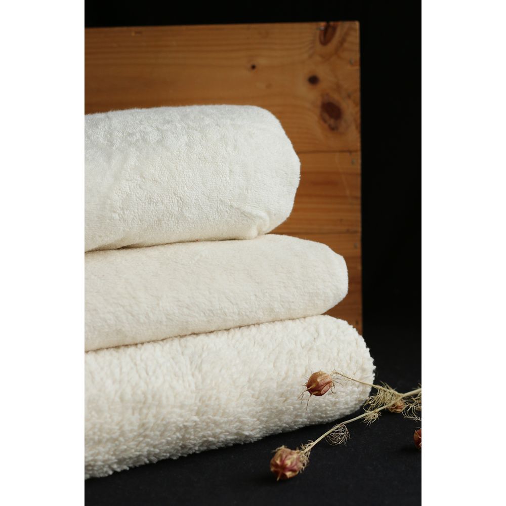 Tissu éponge épaisse100% coton non blanchi Bio organique