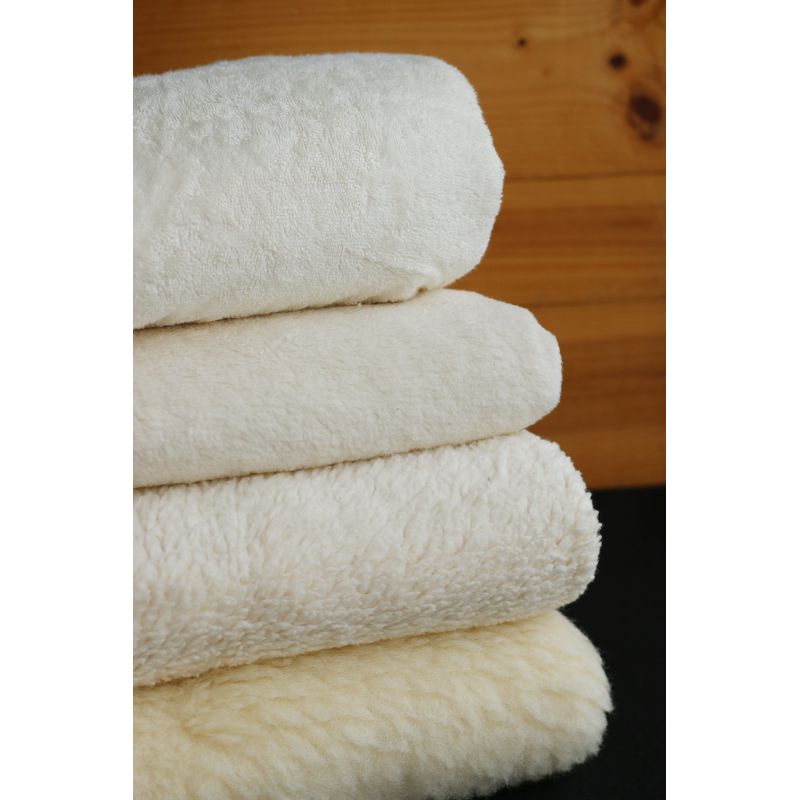 Tissu éponge épaisse100% coton non blanchi Bio organique