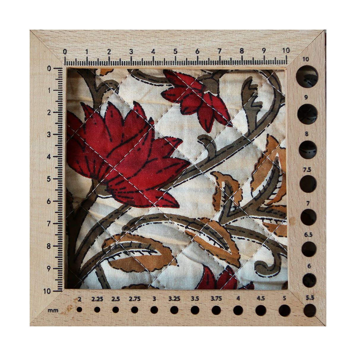 Shaivan - Tissu indien matelassé double face coton hand block largeur 100cm