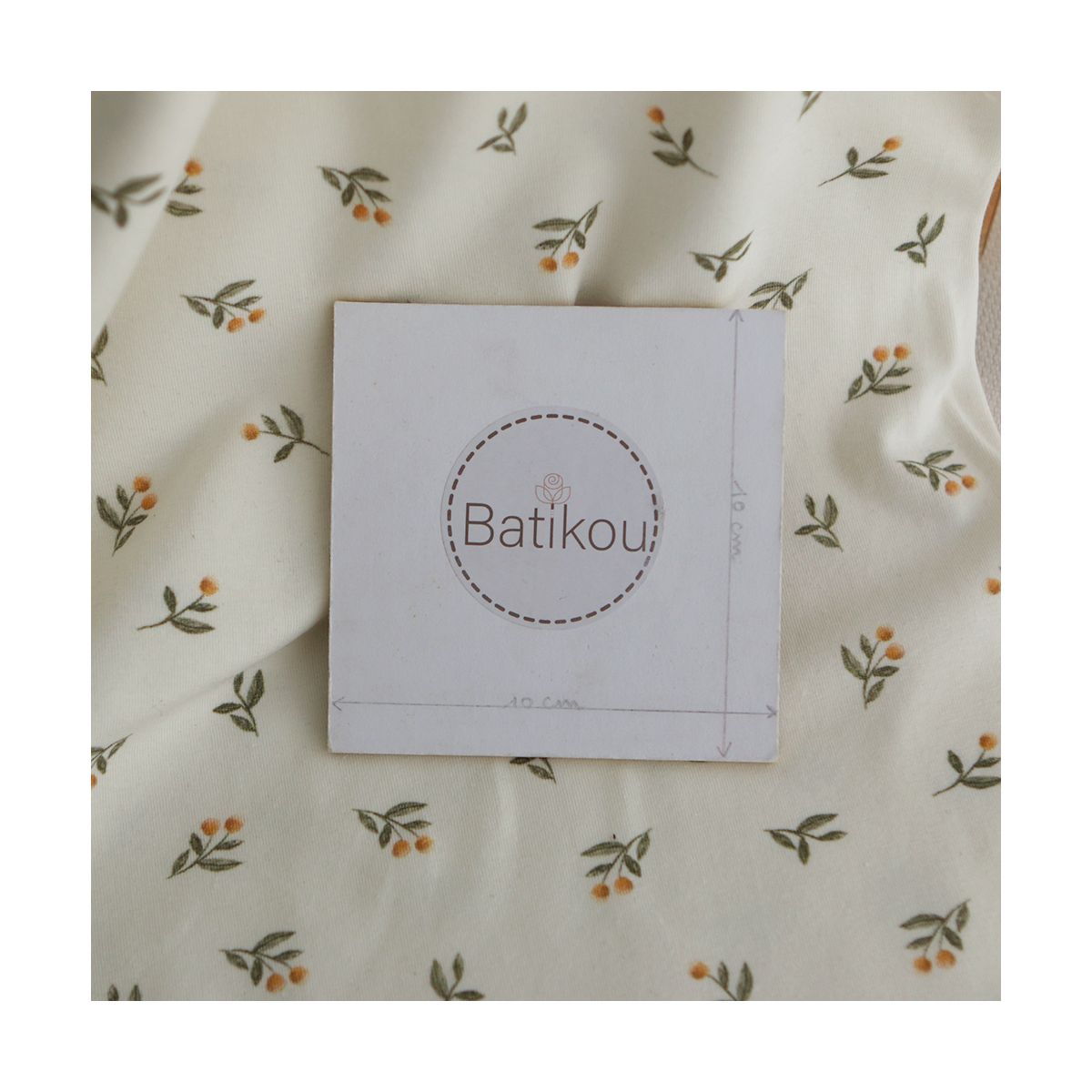 copy of Jersey coton à motif forêt ours brun