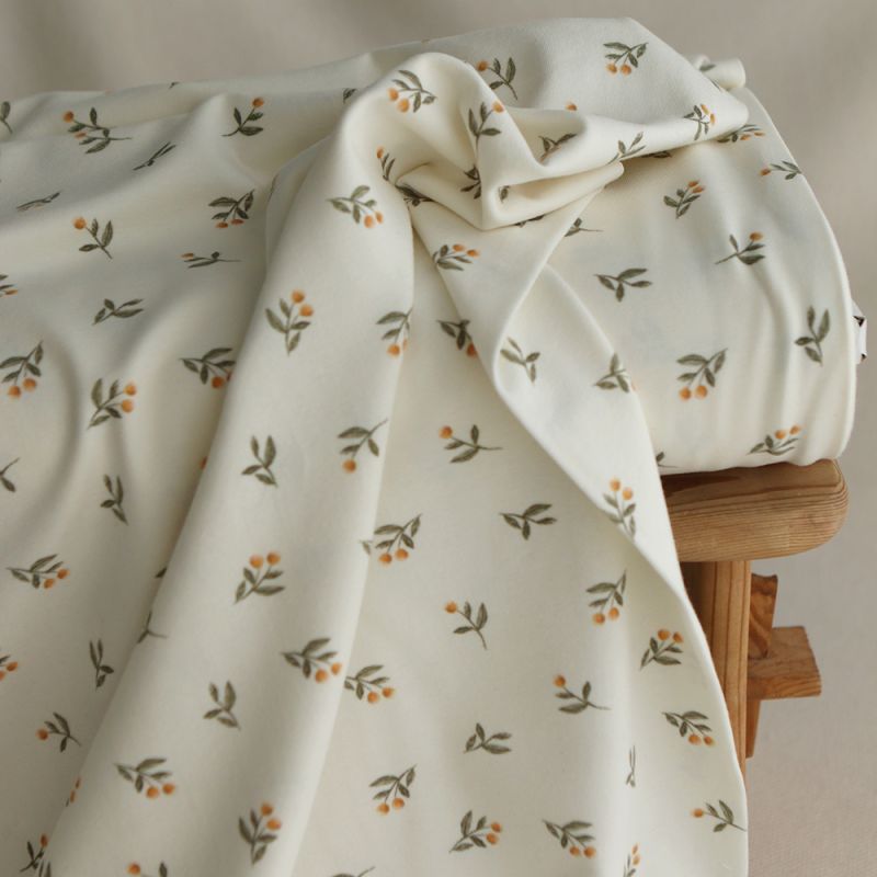 copy of Jersey coton à motif forêt ours brun