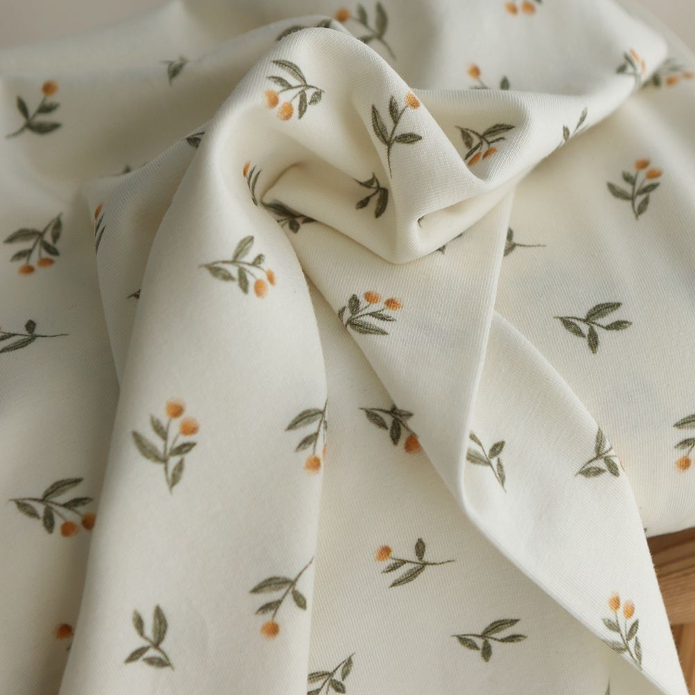 copy of Jersey coton à motif forêt ours brun