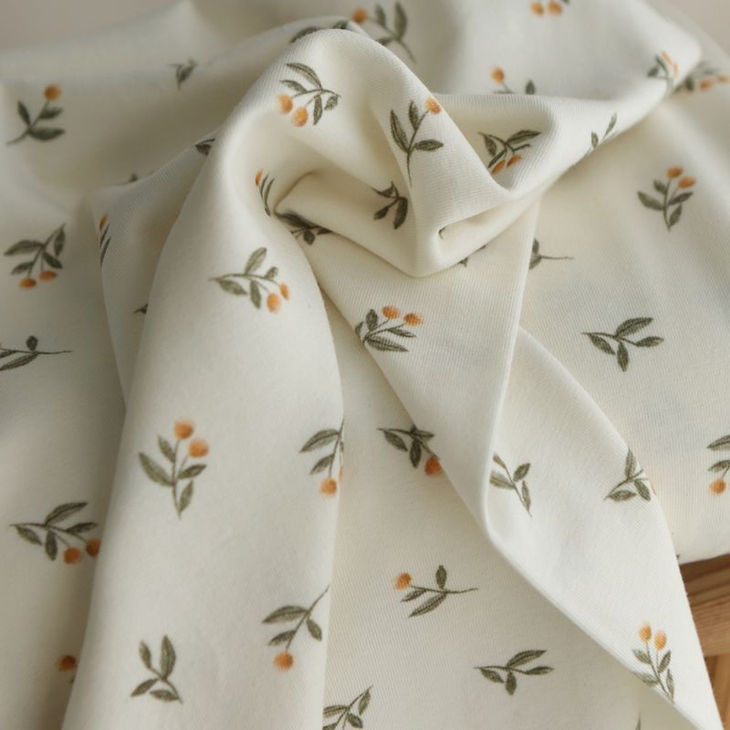 copy of Jersey coton à motif forêt ours brun