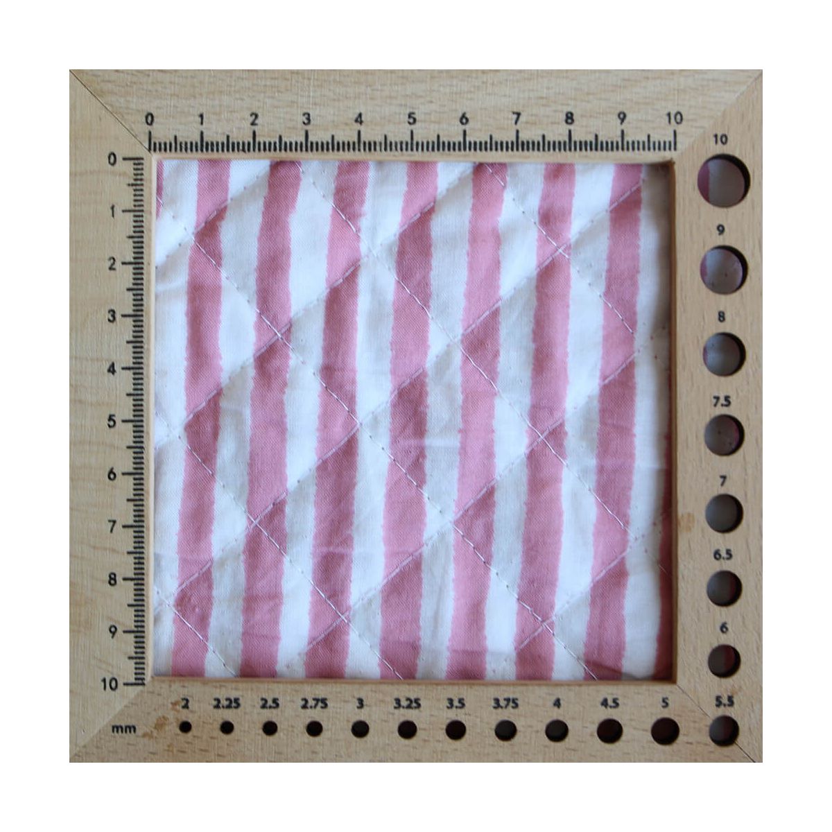 Ishara - Tissu indien matelassé double face coton hand block largeur 100cm