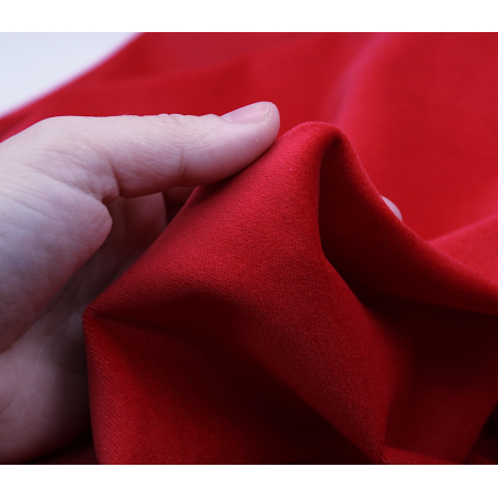 Velours ras coton organique coloris rouge