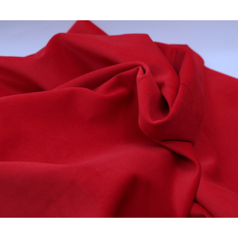 Velours ras coton organique coloris rouge