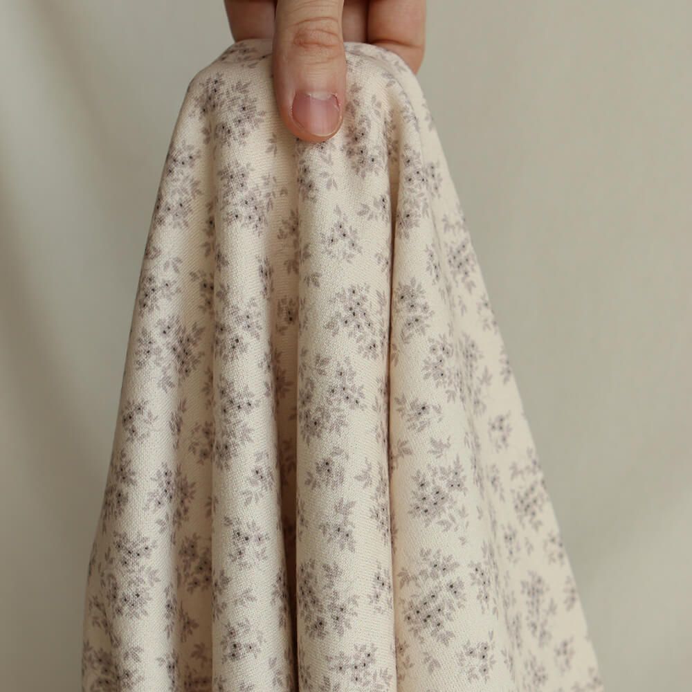 Soumeya - Sweat mélange de coton bouclettes motif exclusif Soumeya taupe