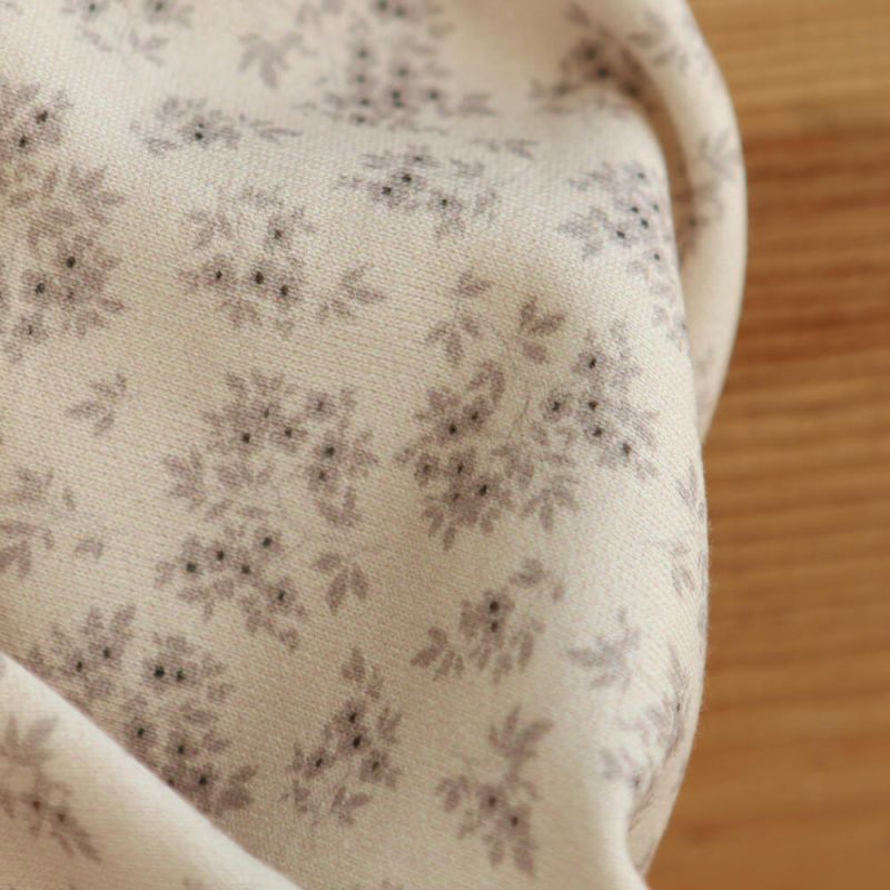 Soumeya - Sweat mélange de coton bouclettes motif exclusif Soumeya taupe