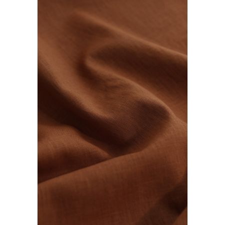 Lin lavé fin coloris roux écureuil