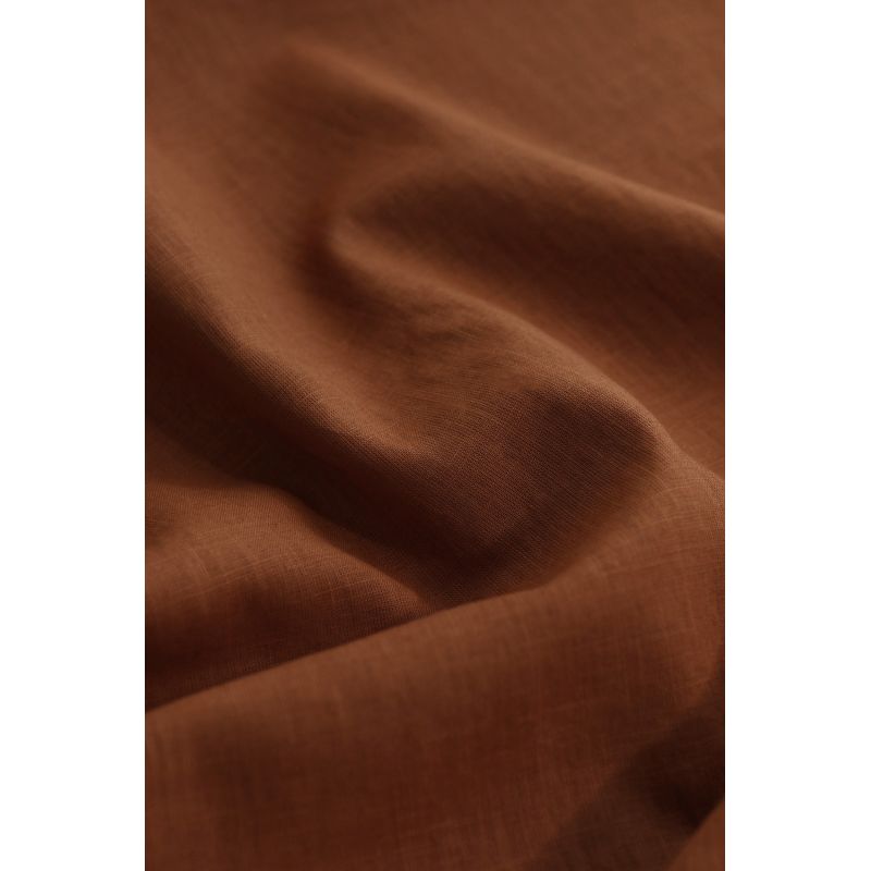 Lin lavé fin coloris roux écureuil