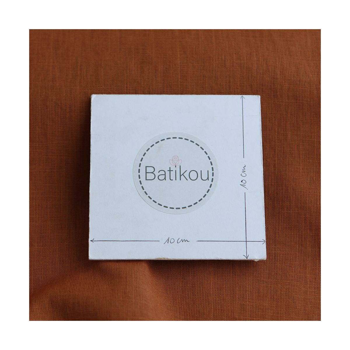 Lin lavé fin coloris roux écureuil