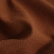 Lin lavé fin coloris roux écureuil