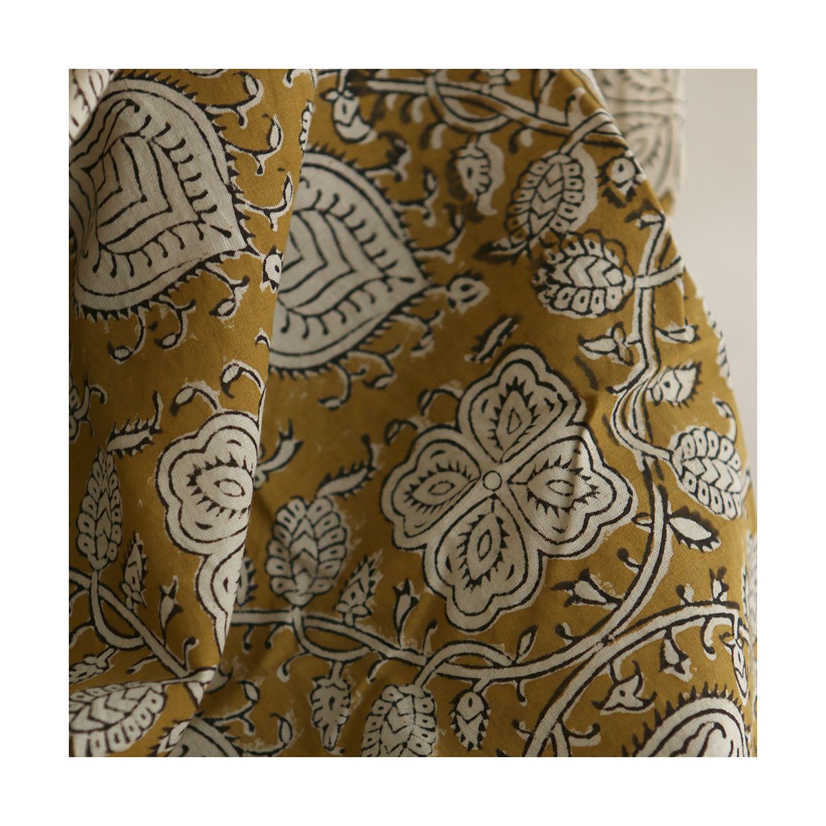 Rina - Tissu indien coton hand block traditionnel