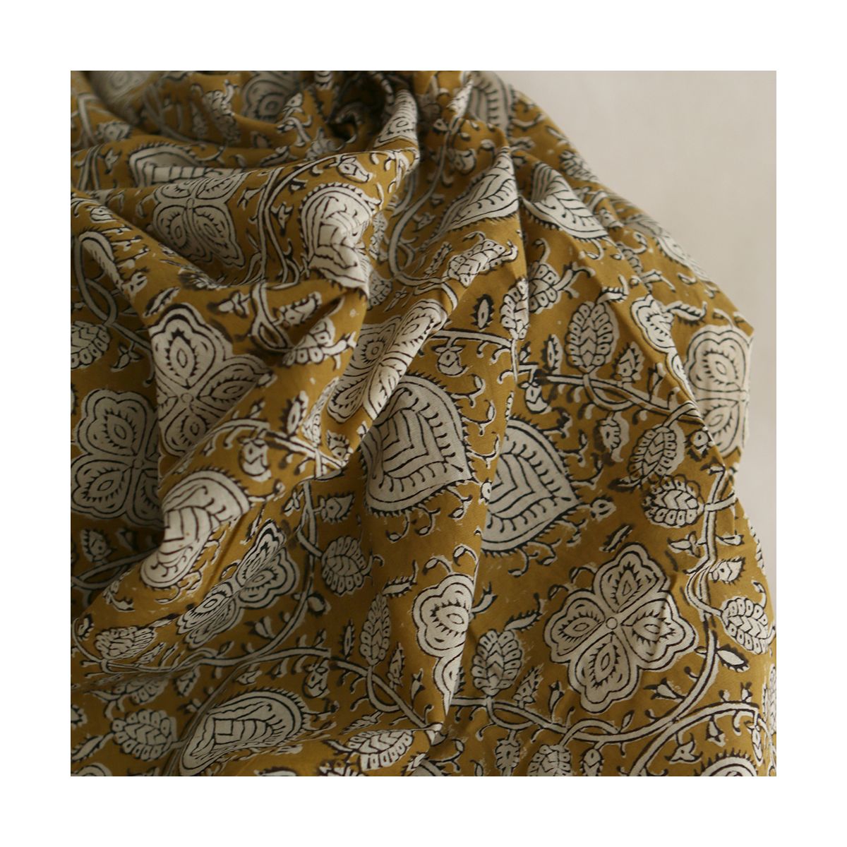 Rina - Tissu indien coton hand block traditionnel