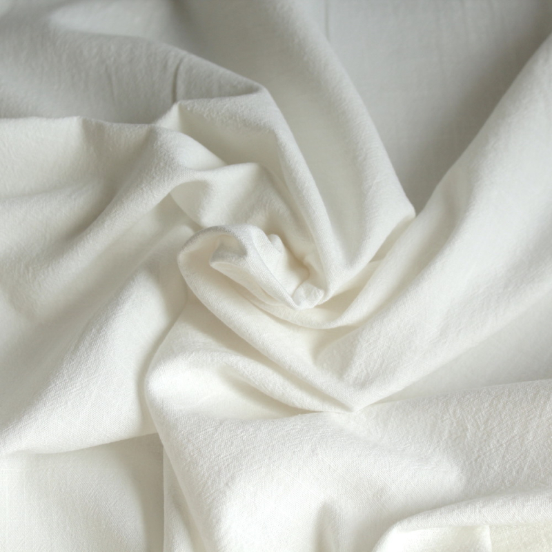 Coton lavé bio coloris blanc cassé