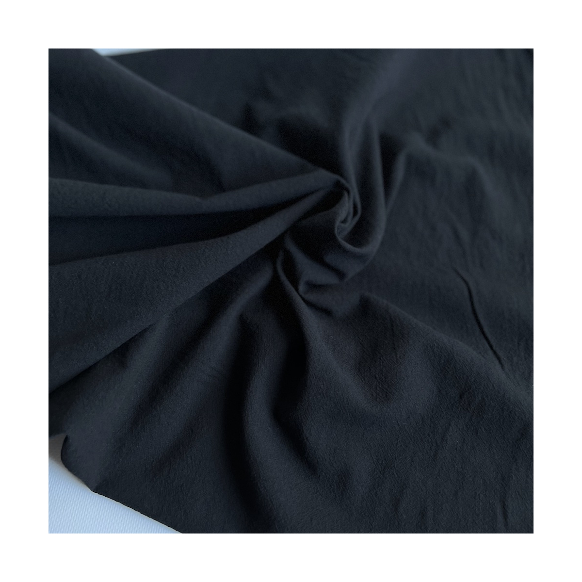 Coton lavé bio coloris noir Qualité Oeko-tex - 1