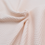 Coton bio nid d'abeille coloris nude