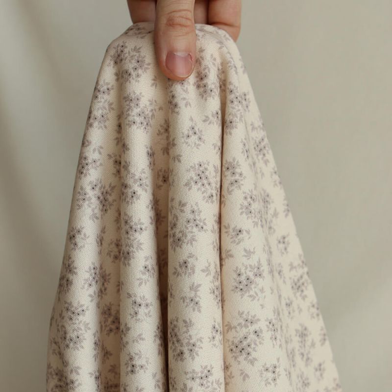 Soumeya - Sweat mélange de coton bouclettes motif exclusif Soumeya taupe