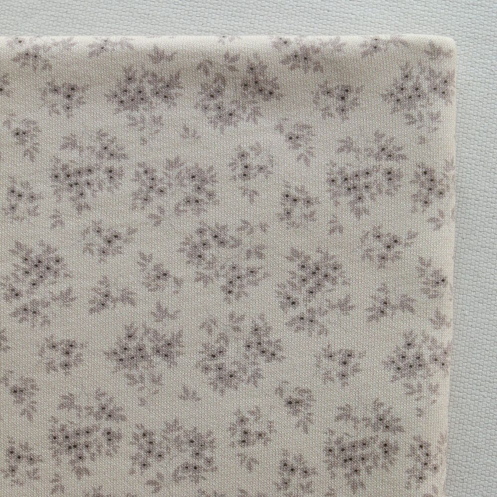 Soumeya - Sweat mélange de coton bouclettes motif exclusif Soumeya taupe