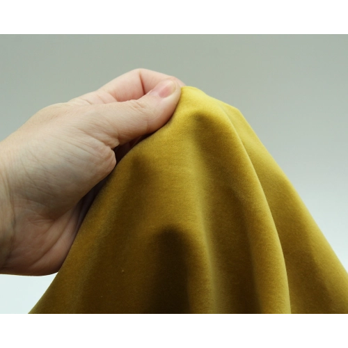 Velours ras coton organique coloris jaune safran 2