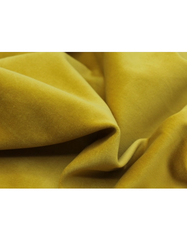 Velours ras coton organique coloris jaune safran