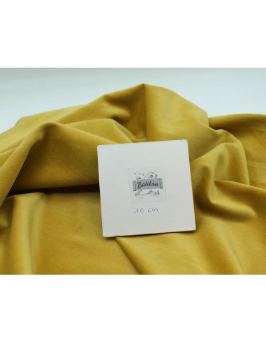 Velours ras coton organique coloris jaune safran
