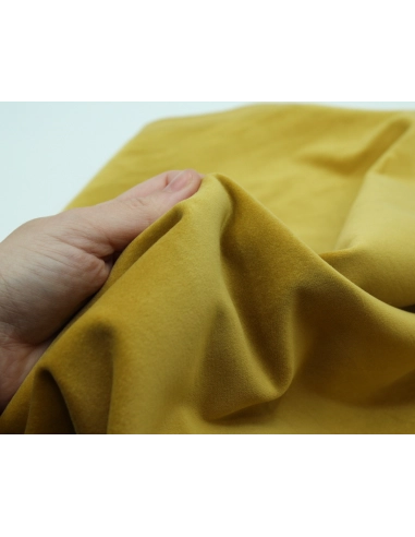 Velours ras coton organique coloris jaune safran