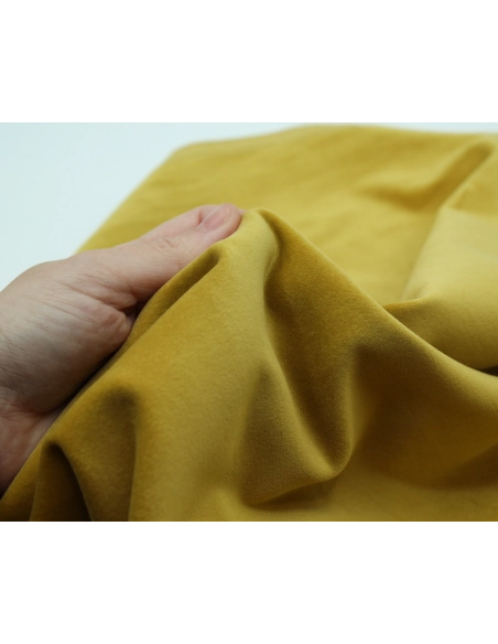Velours ras coton organique coloris jaune safran