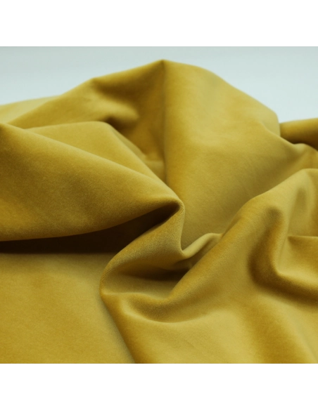 Velours ras coton organique coloris jaune safran