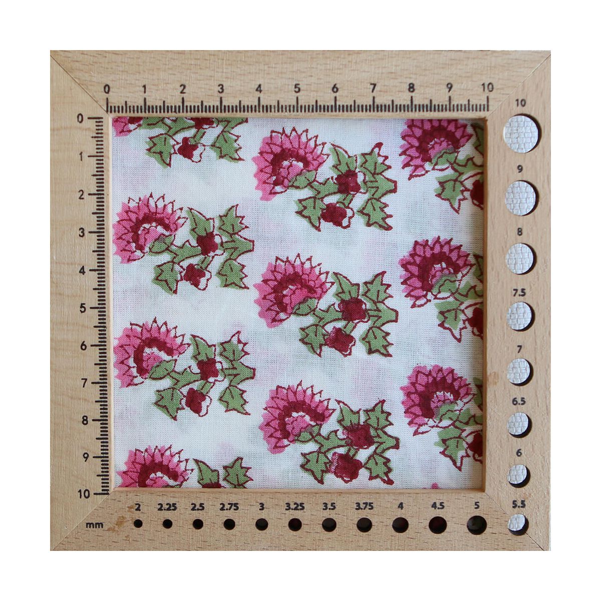 Jamila B - Tissu indien en coton imprimé main Hand Block