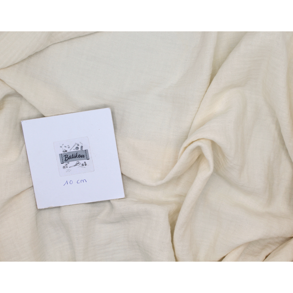 Double gaze de coton BIO écru Qualité Oeko-tex - 3