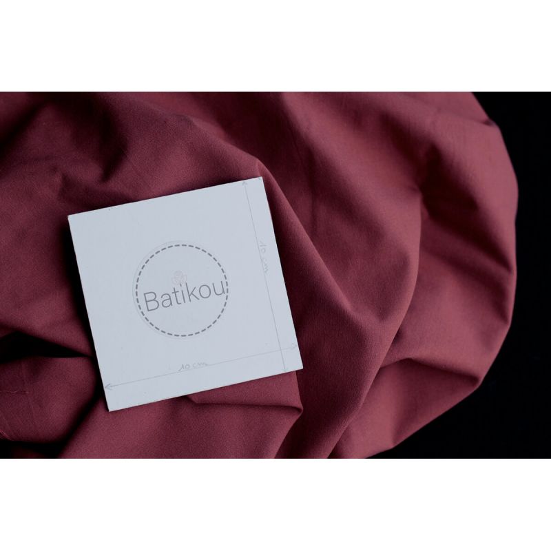 Popeline coton douce qualité SWEET coloris uni marsala