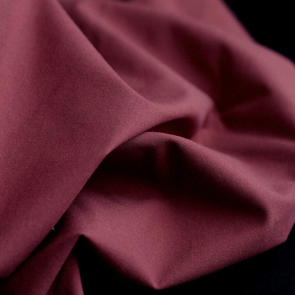 Popeline coton douce qualité SWEET coloris uni marsala