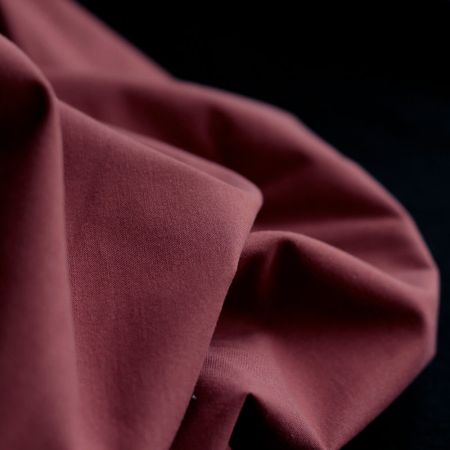 Popeline coton douce qualité SWEET coloris uni marsala