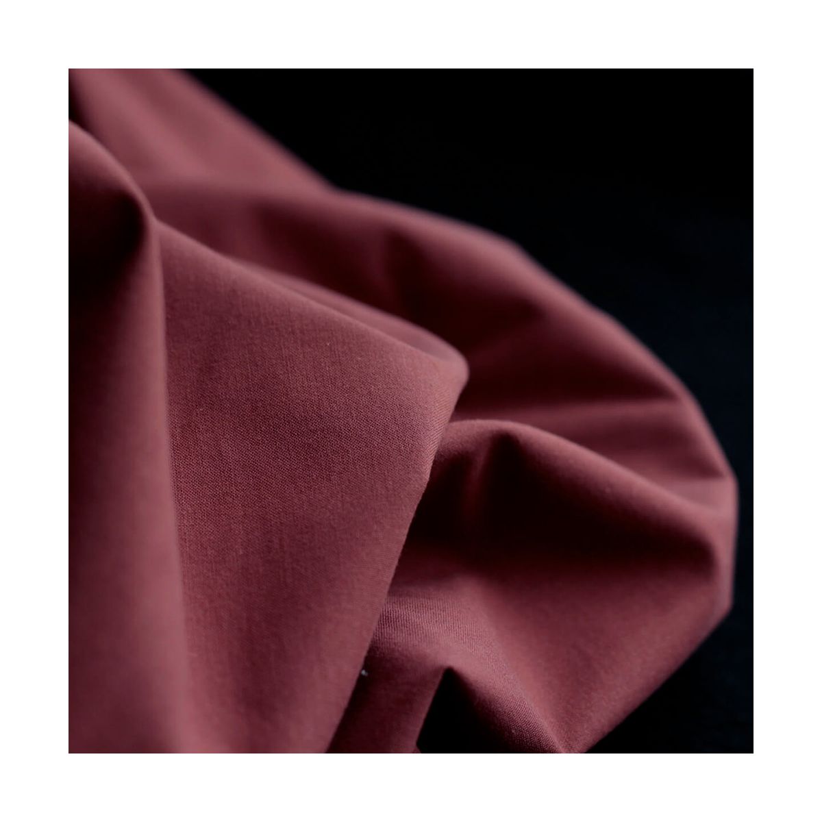 Popeline coton douce qualité SWEET coloris uni marsala